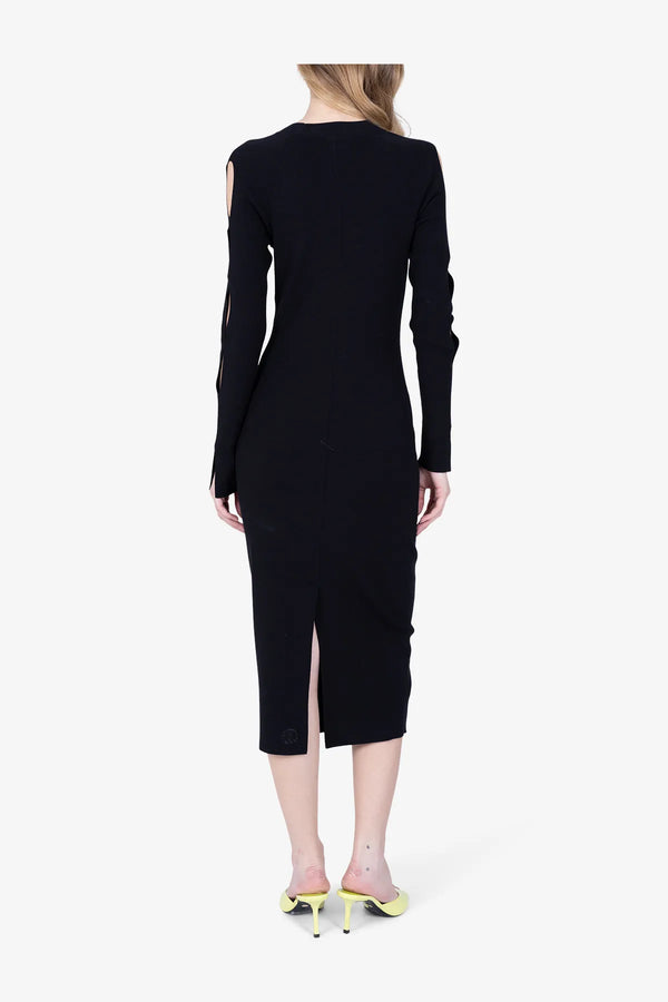 Strick-Midikleid mit Cut-Outs im Ärmel 05