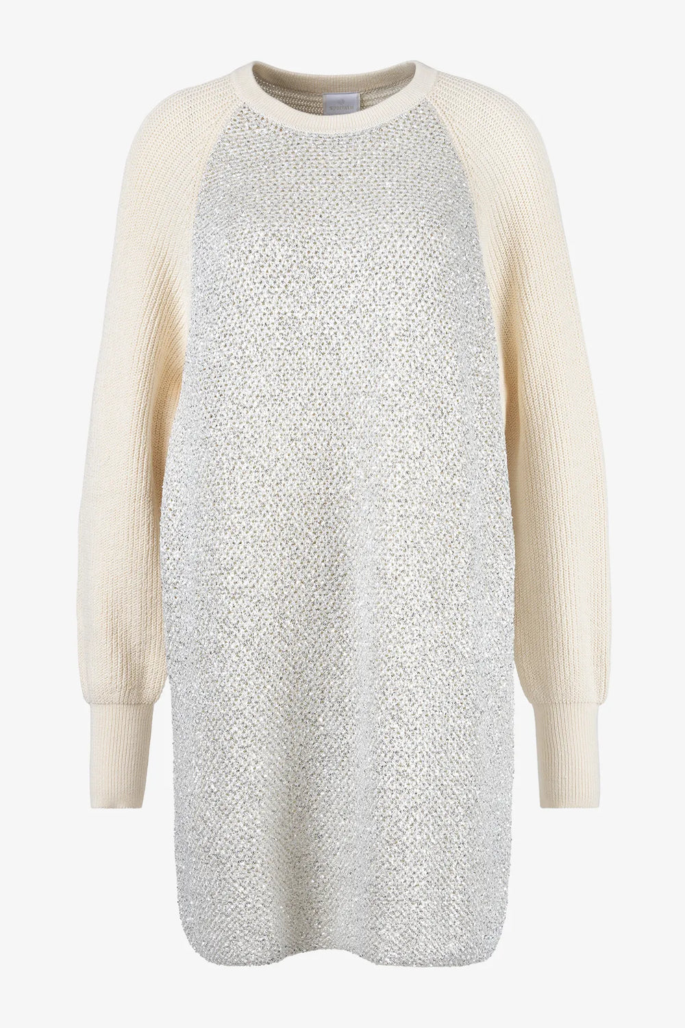 Lässiges Strickkleid mit Pailletten-Garn 01