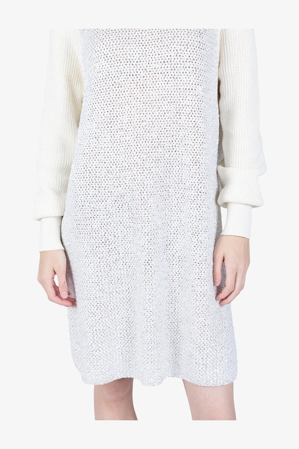 Lässiges Strickkleid mit Pailletten-Garn 06