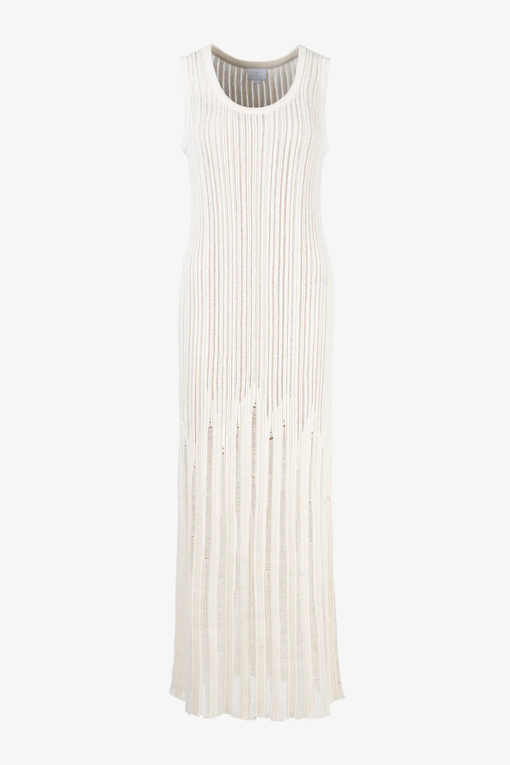 Ärmelloses Strickkleid mit Lochmuster 01