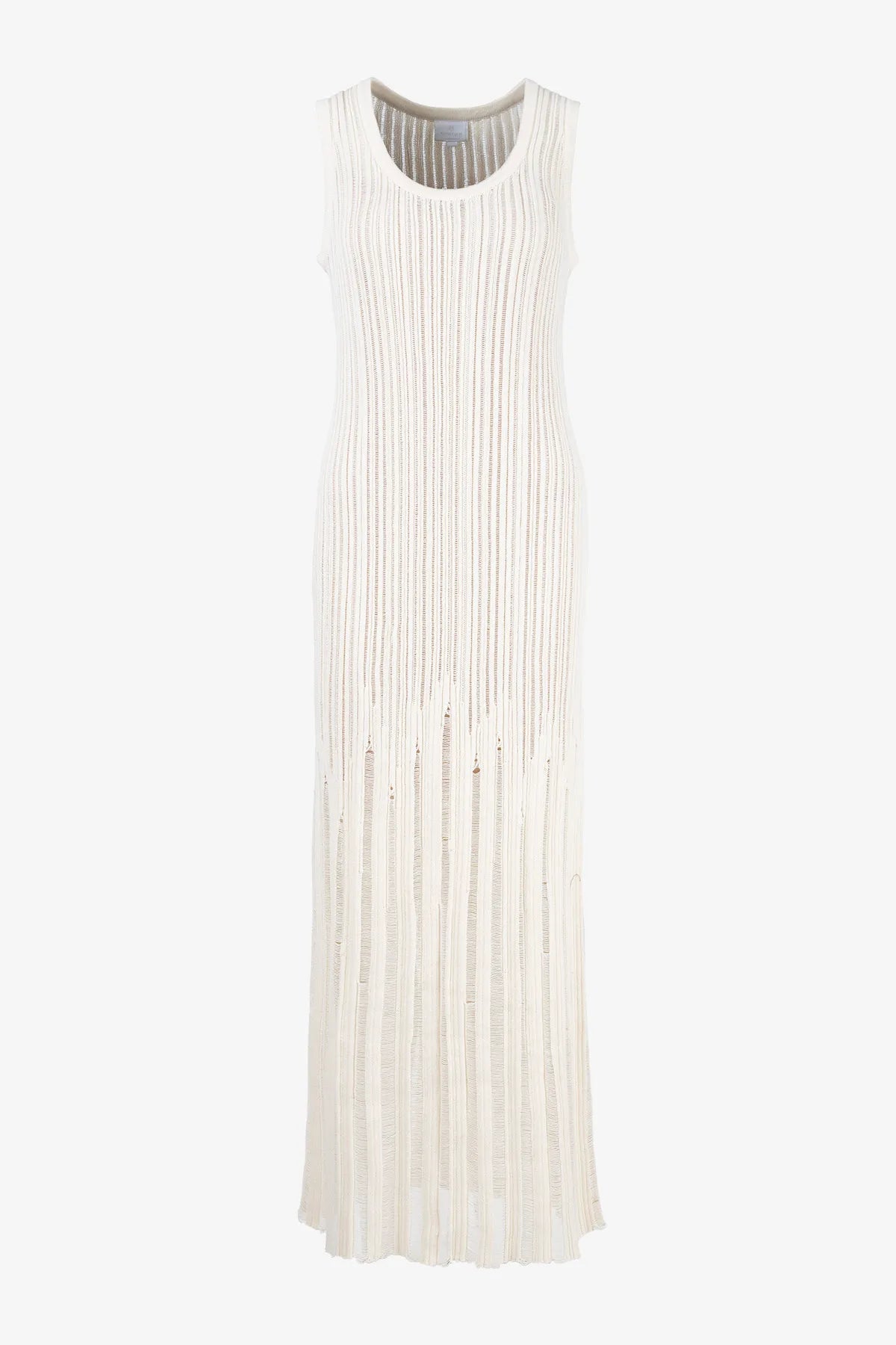 Ärmelloses Strickkleid mit Lochmuster 01