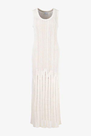 Ärmelloses Strickkleid mit Lochmuster 01