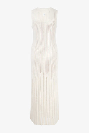 Ärmelloses Strickkleid mit Lochmuster 02