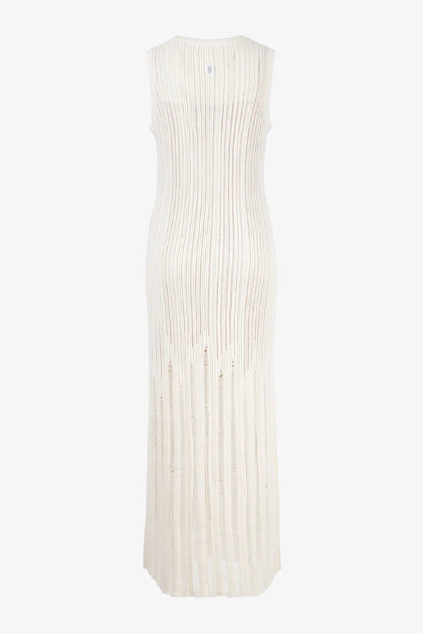 Ärmelloses Strickkleid mit Lochmuster 02