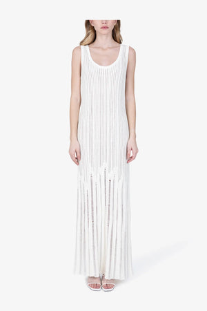 Ärmelloses Strickkleid mit Lochmuster 03