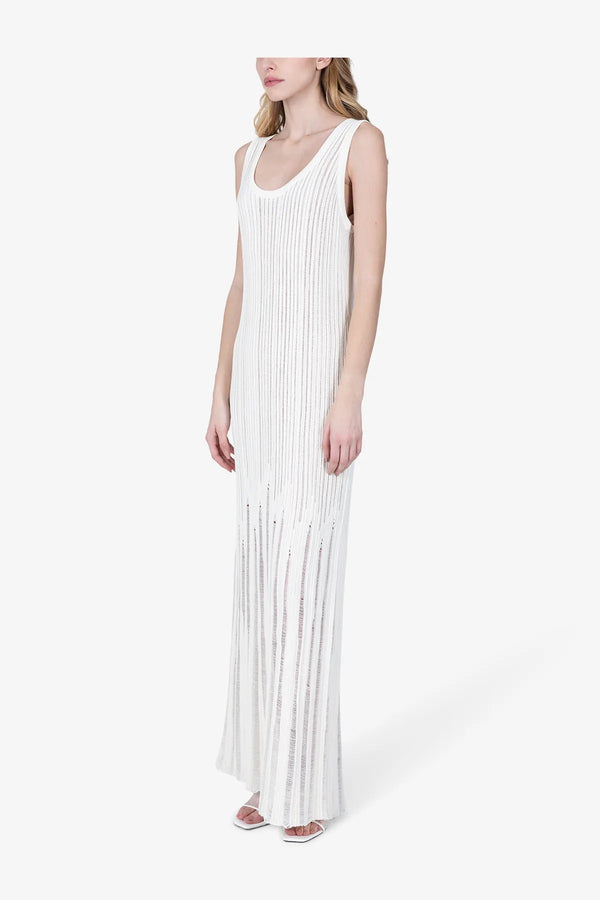 Ärmelloses Strickkleid mit Lochmuster 04
