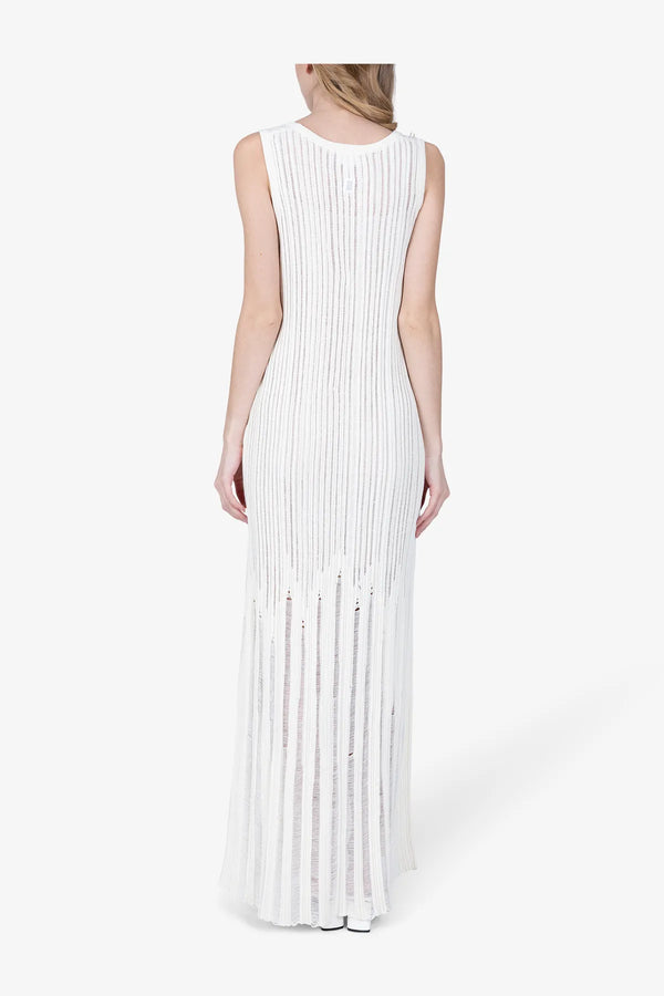 Ärmelloses Strickkleid mit Lochmuster 05