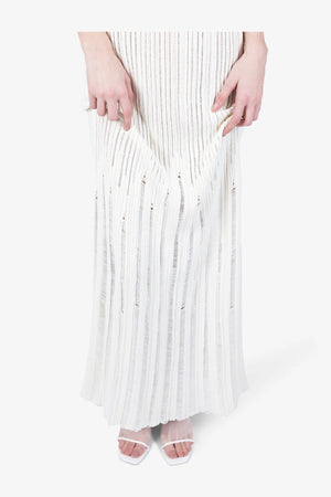 Ärmelloses Strickkleid mit Lochmuster 07
