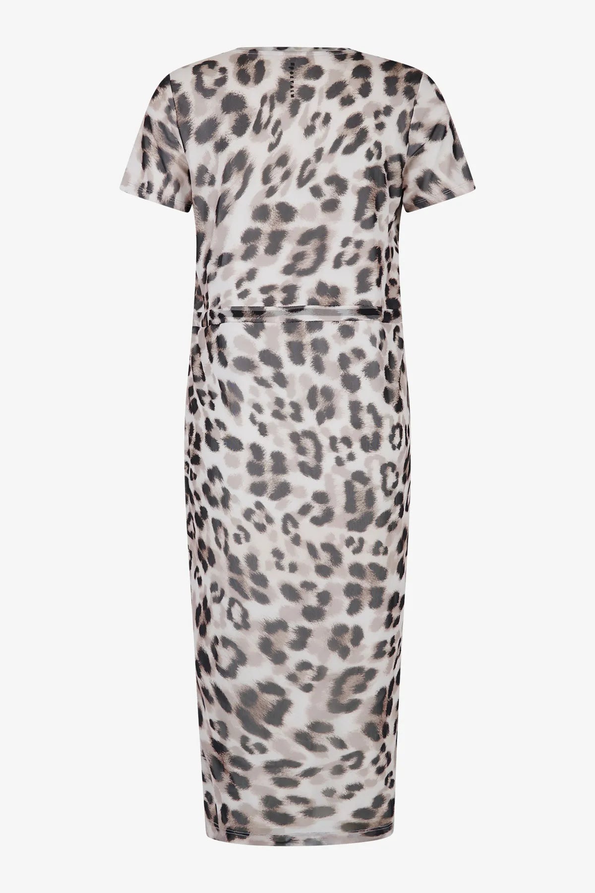 Doppellagiges Mesh-Kleid im Leo-Dessin 02