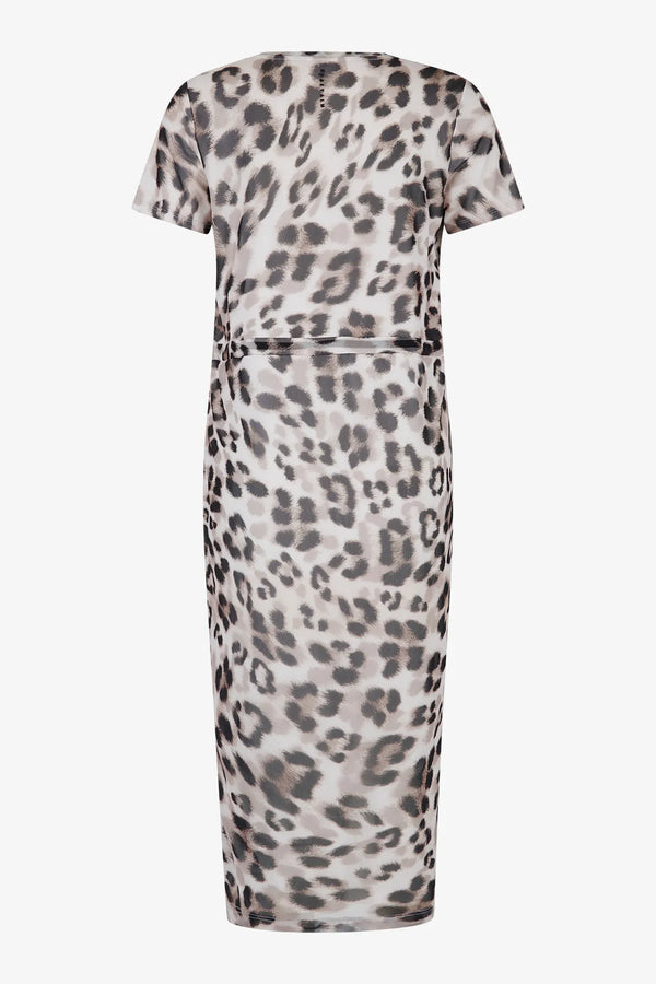Doppellagiges Mesh-Kleid im Leo-Dessin 02