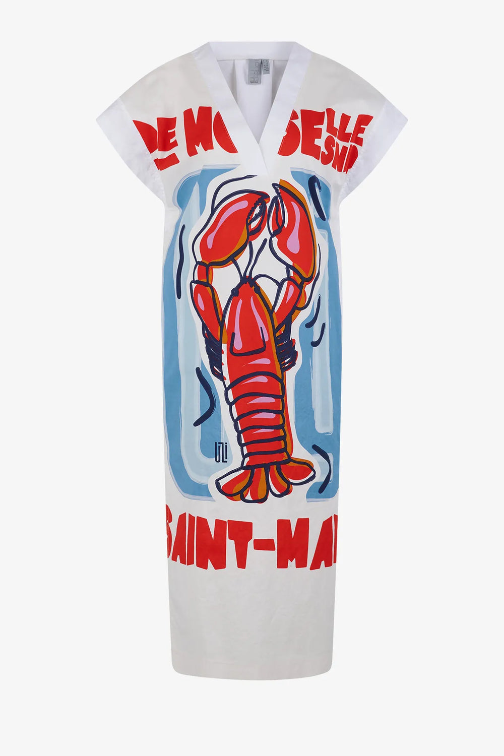 Kleid aus Baumwolle mit Lobster-Print 01