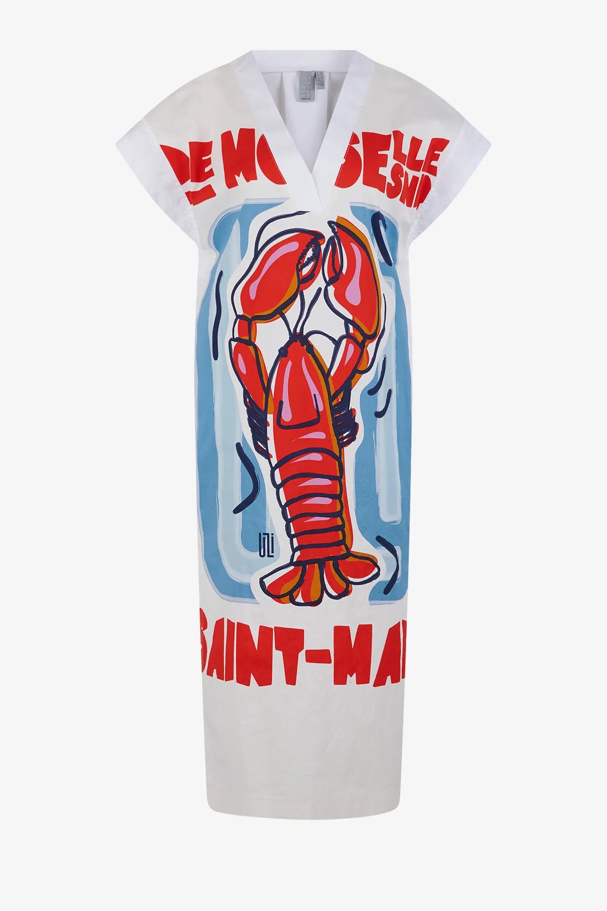 Kleid aus Baumwolle mit Lobster-Print 01