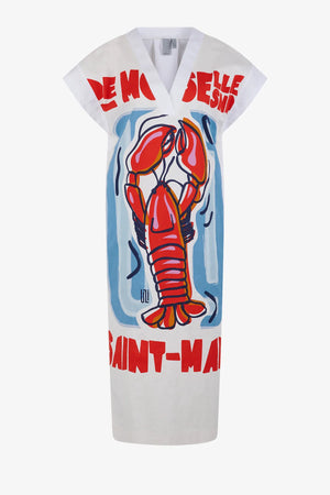 Kleid aus Baumwolle mit Lobster-Print 01