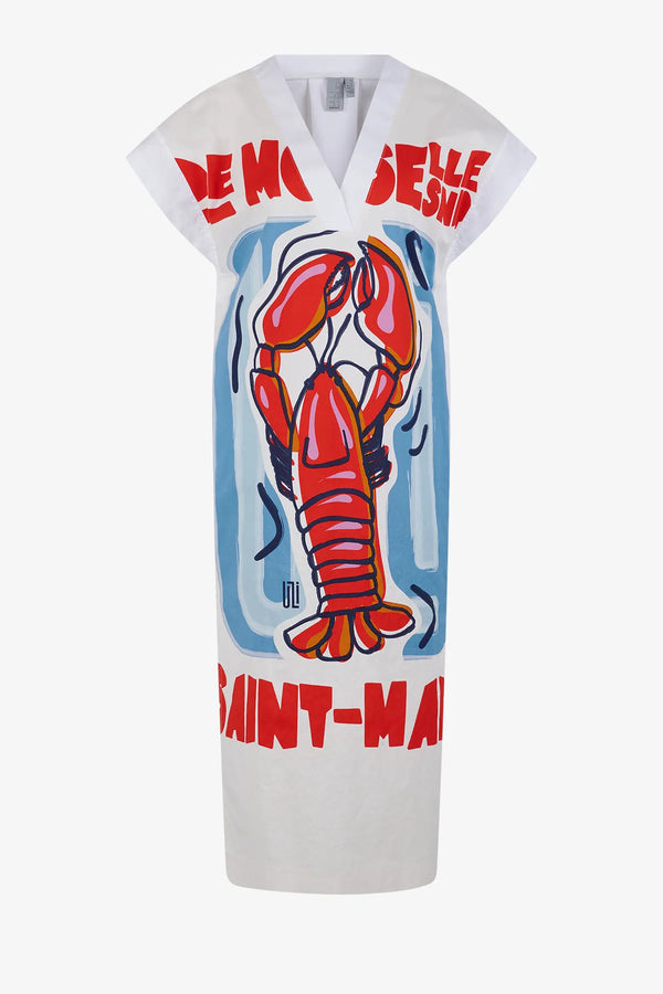 Kleid aus Baumwolle mit Lobster-Print 01