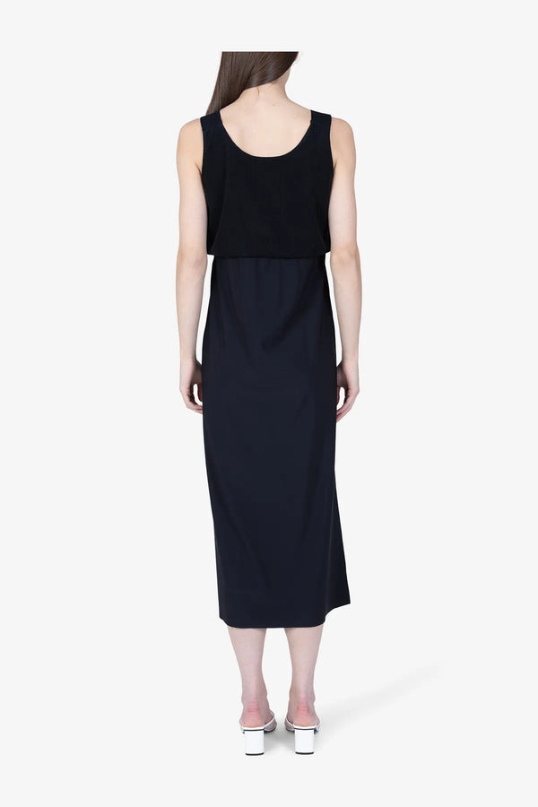 Modernes Empire-Kleid im Materialmix 05
