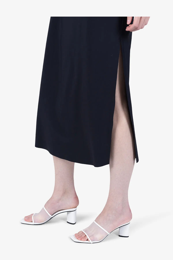 Modernes Empire-Kleid im Materialmix 07
