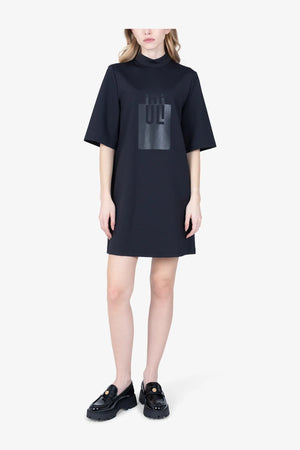 T-Shirt-Kleid mit großem Laser-Motiv 03