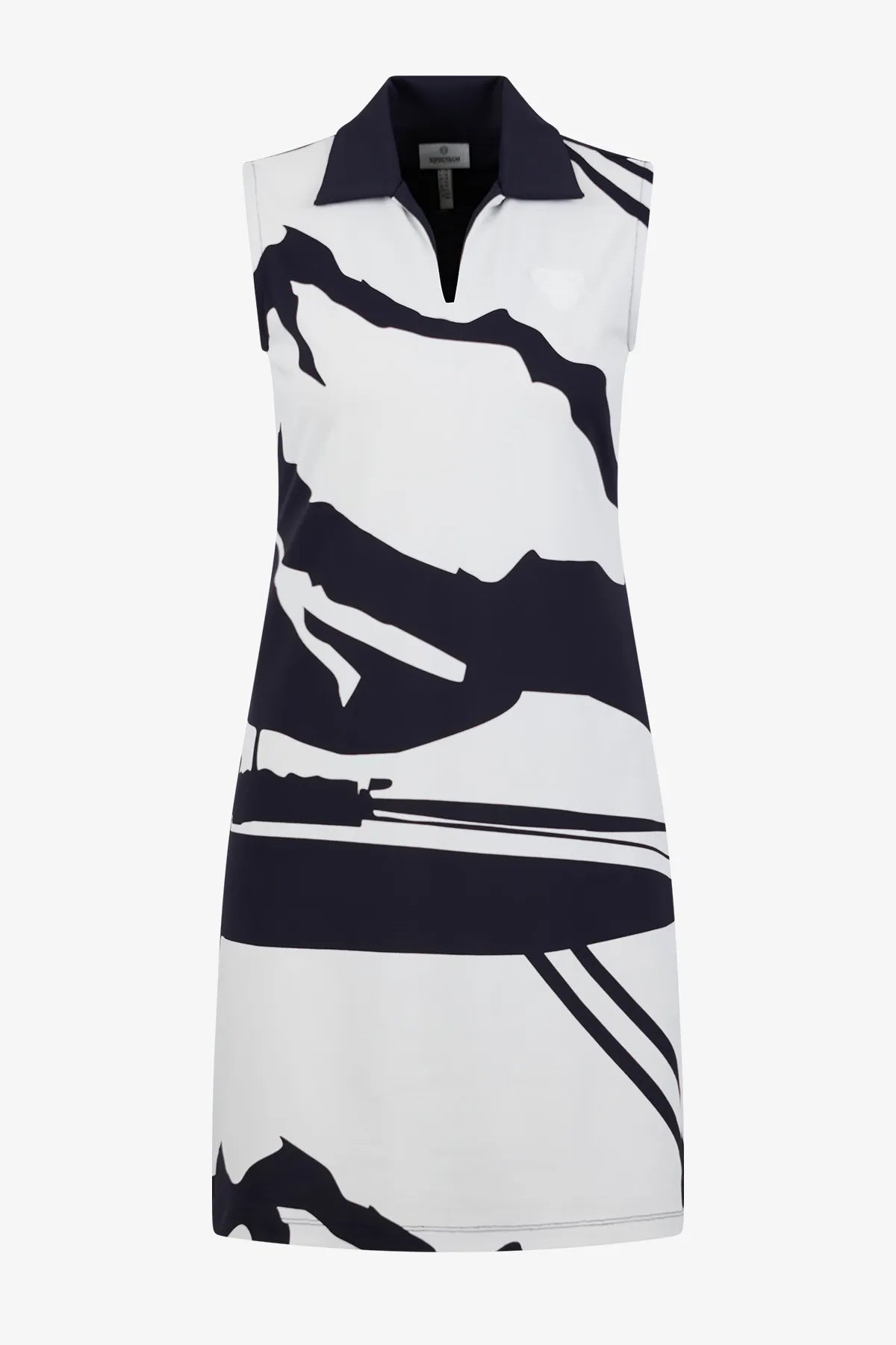 Ärmelloses Golfkleid mit Mountain-Print 01