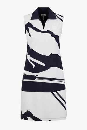 Ärmelloses Golfkleid mit Mountain-Print 01