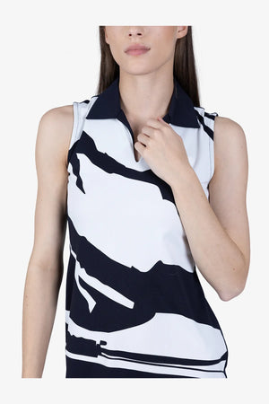 Ärmelloses Golfkleid mit Mountain-Print 06