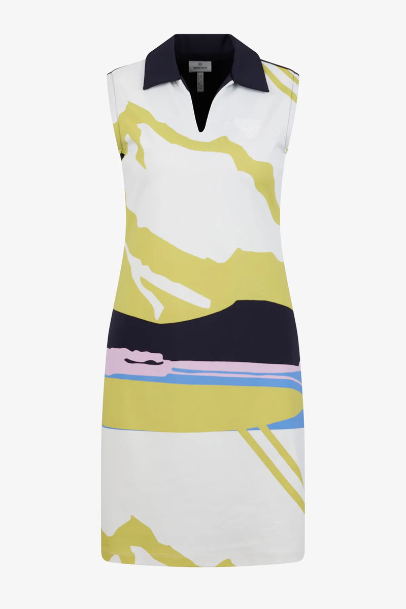 Ärmelloses Golfkleid mit Mountain-Print 01