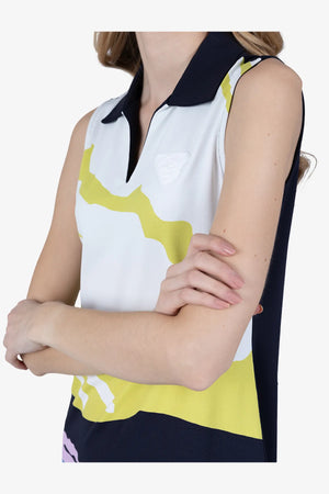 Ärmelloses Golfkleid mit Mountain-Print 06
