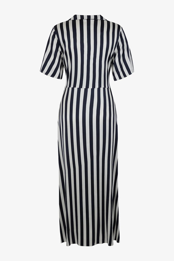 Streifenkleid mit Viskose 02