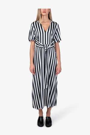 Streifenkleid mit Viskose 03
