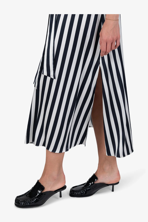 Streifenkleid mit Viskose 07