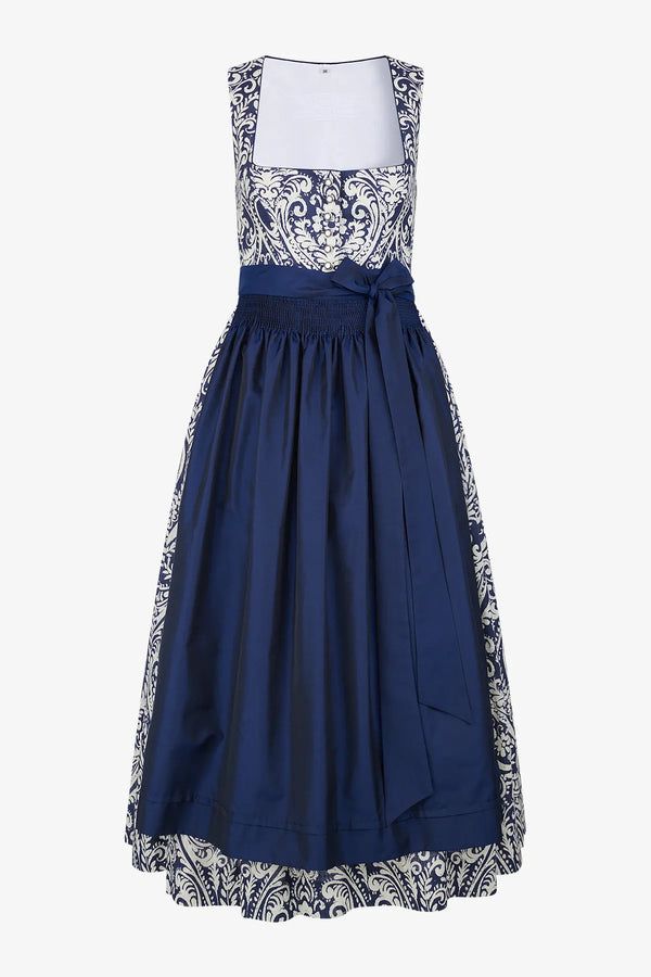 Dirndl aus Leinen mit Paisley-Print 01