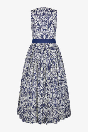 Dirndl aus Leinen mit Paisley-Print 02