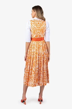 Dirndl aus Leinen mit Paisley-Print 04
