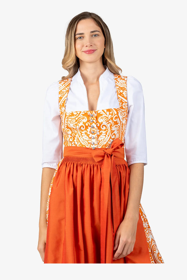 Dirndl aus Leinen mit Paisley-Print 05