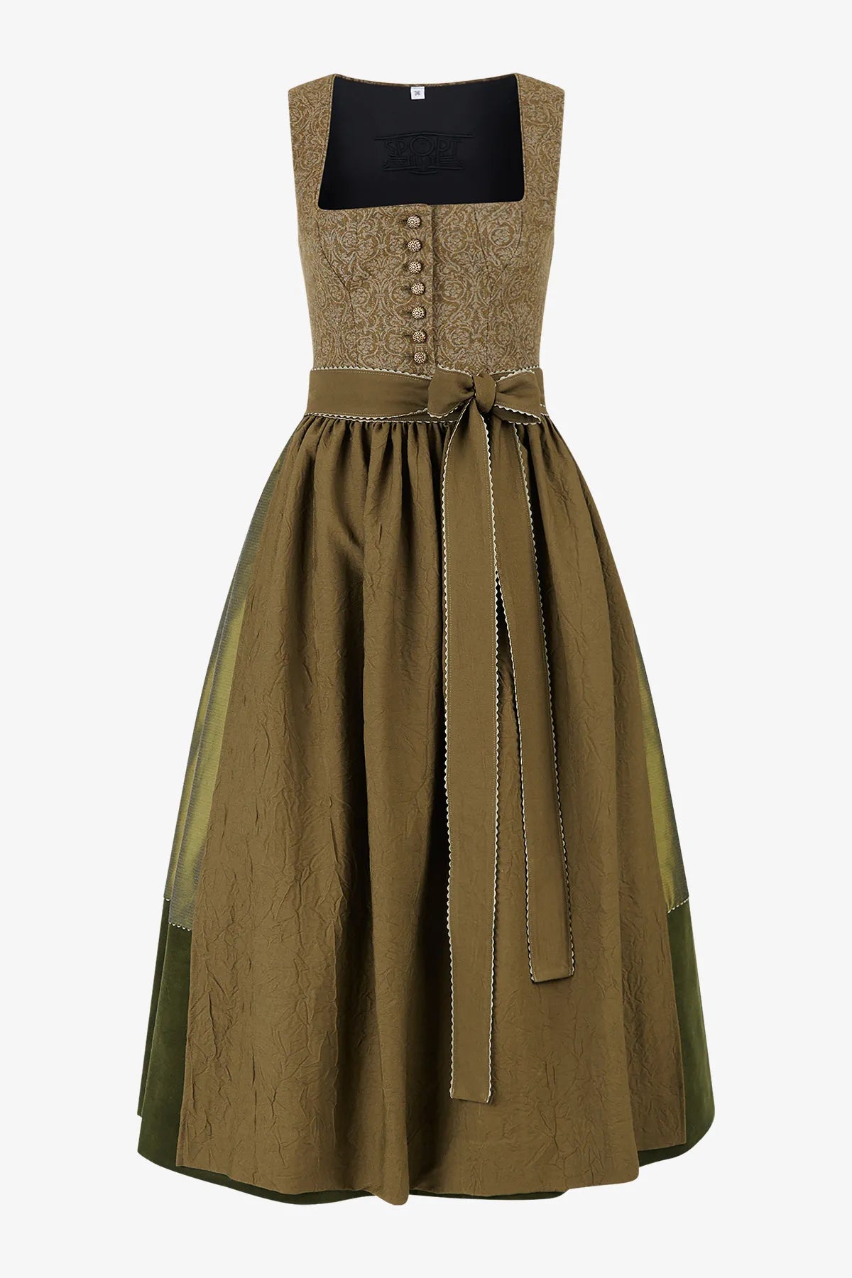 Dirndl aus handbedrucktem Loden 01