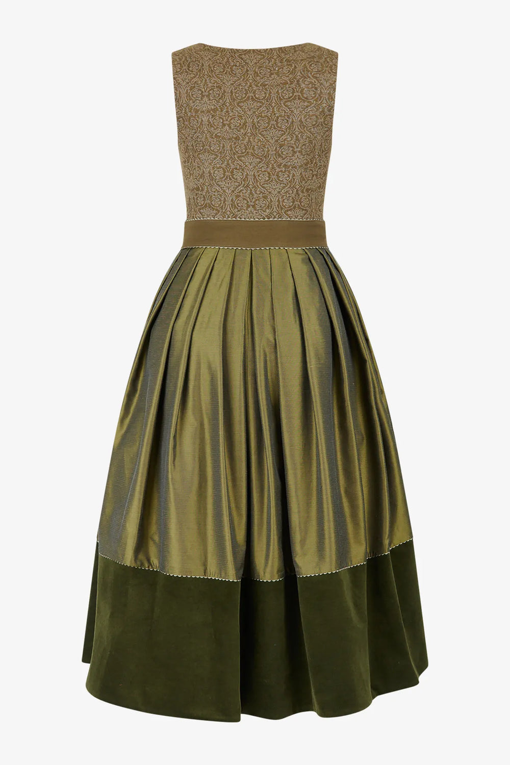 Dirndl aus handbedrucktem Loden 01