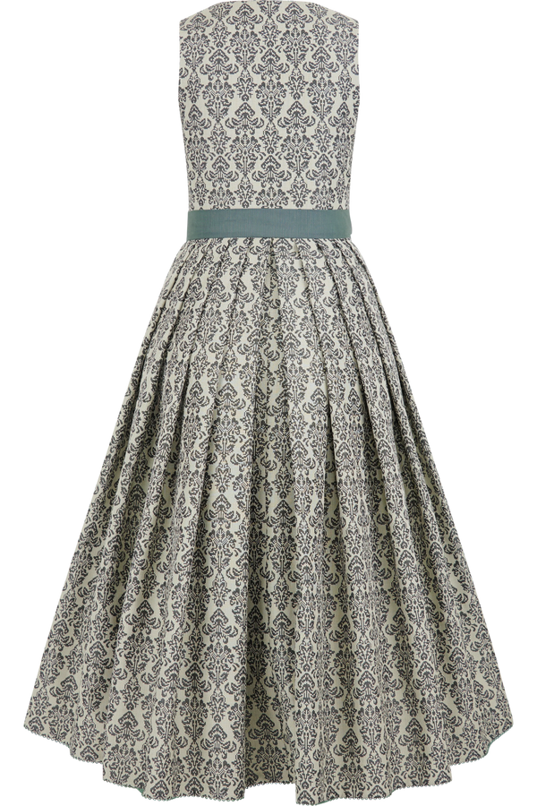 Sommerkleid mit floralem Muster und Tellerrock in Pastellfarben.