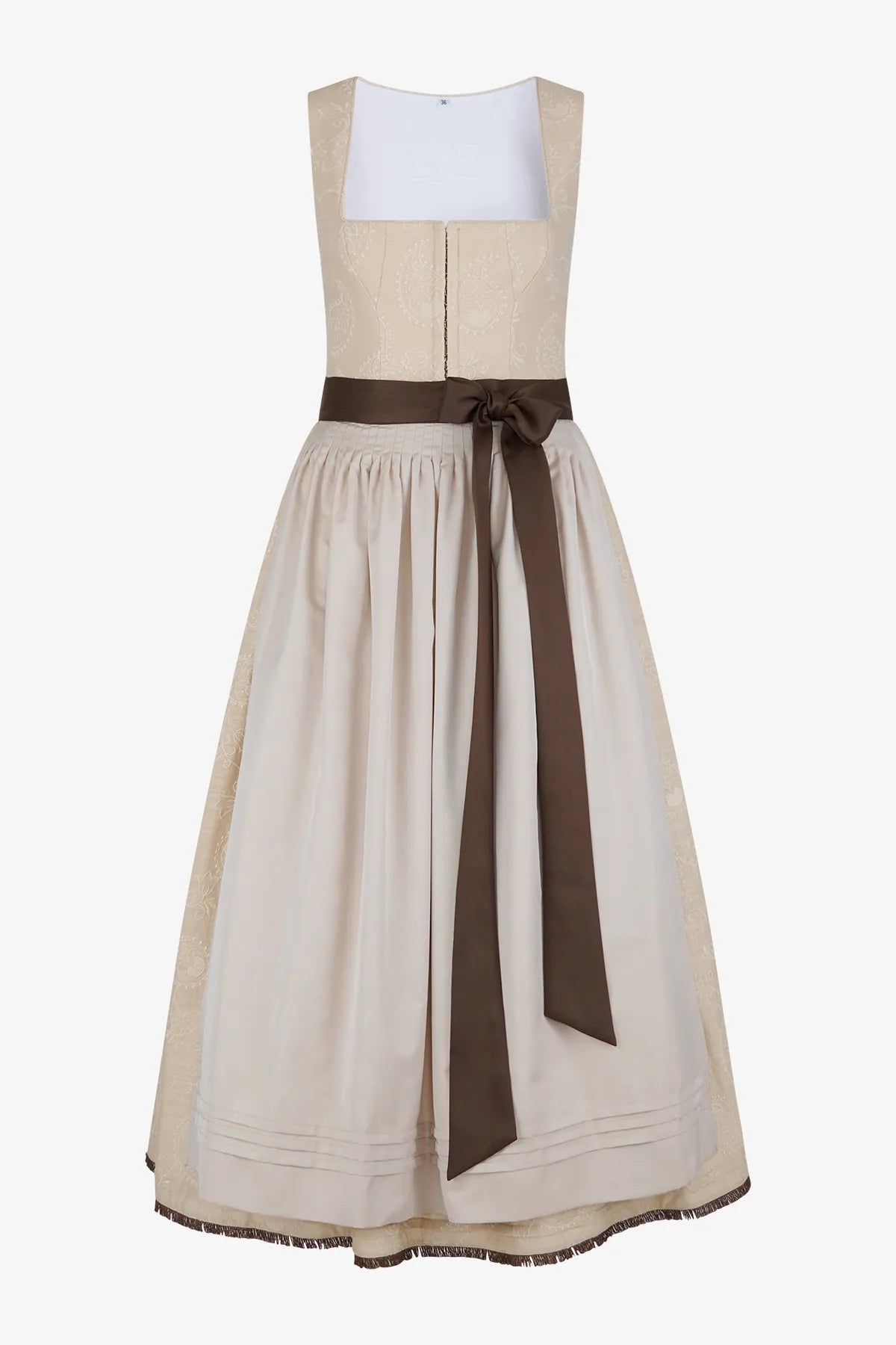 Pastell-Dirndl mit Seiden-Schürze 01