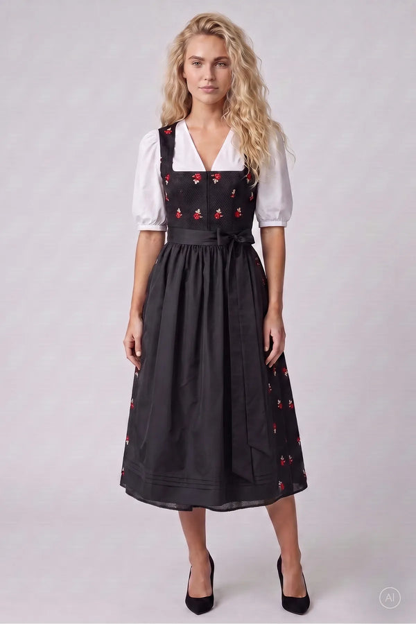 Dirndl mit Blümchenstickerei 03