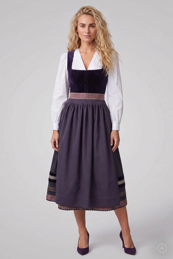 Samt-Dirndl mit Jacquardrock 03