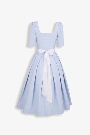 Vichy-Dirndl mit Seidenschürze 03