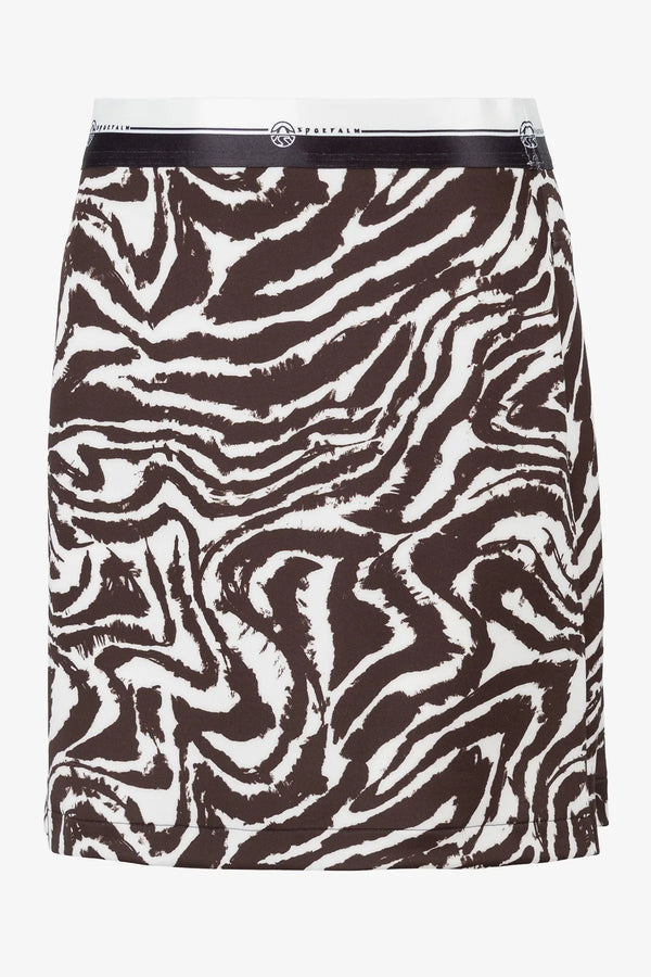 Baumwoll-Mini-Rock mit Zebra-Dessin 01