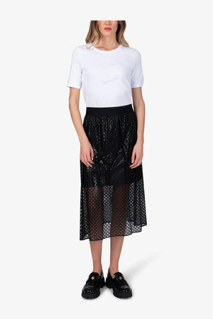 Langer Mesh-Rock mit Grafik-Print 03