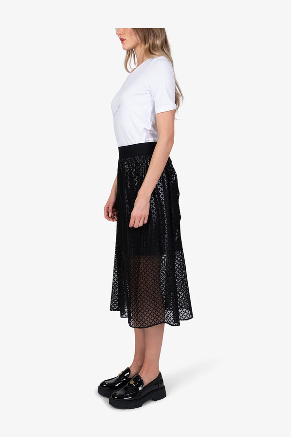 Langer Mesh-Rock mit Grafik-Print 04