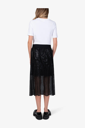 Langer Mesh-Rock mit Grafik-Print 05