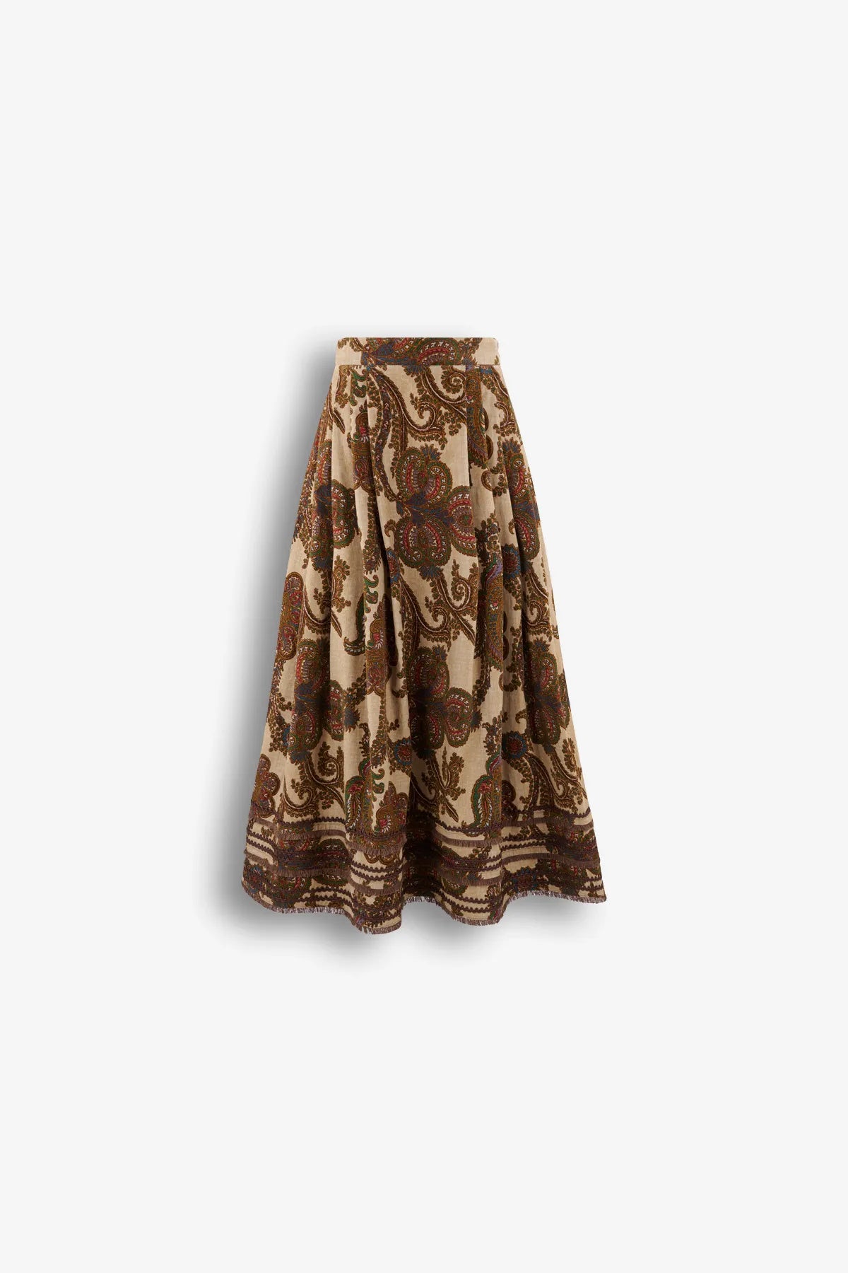 Faltenrock im Paisley Print 01