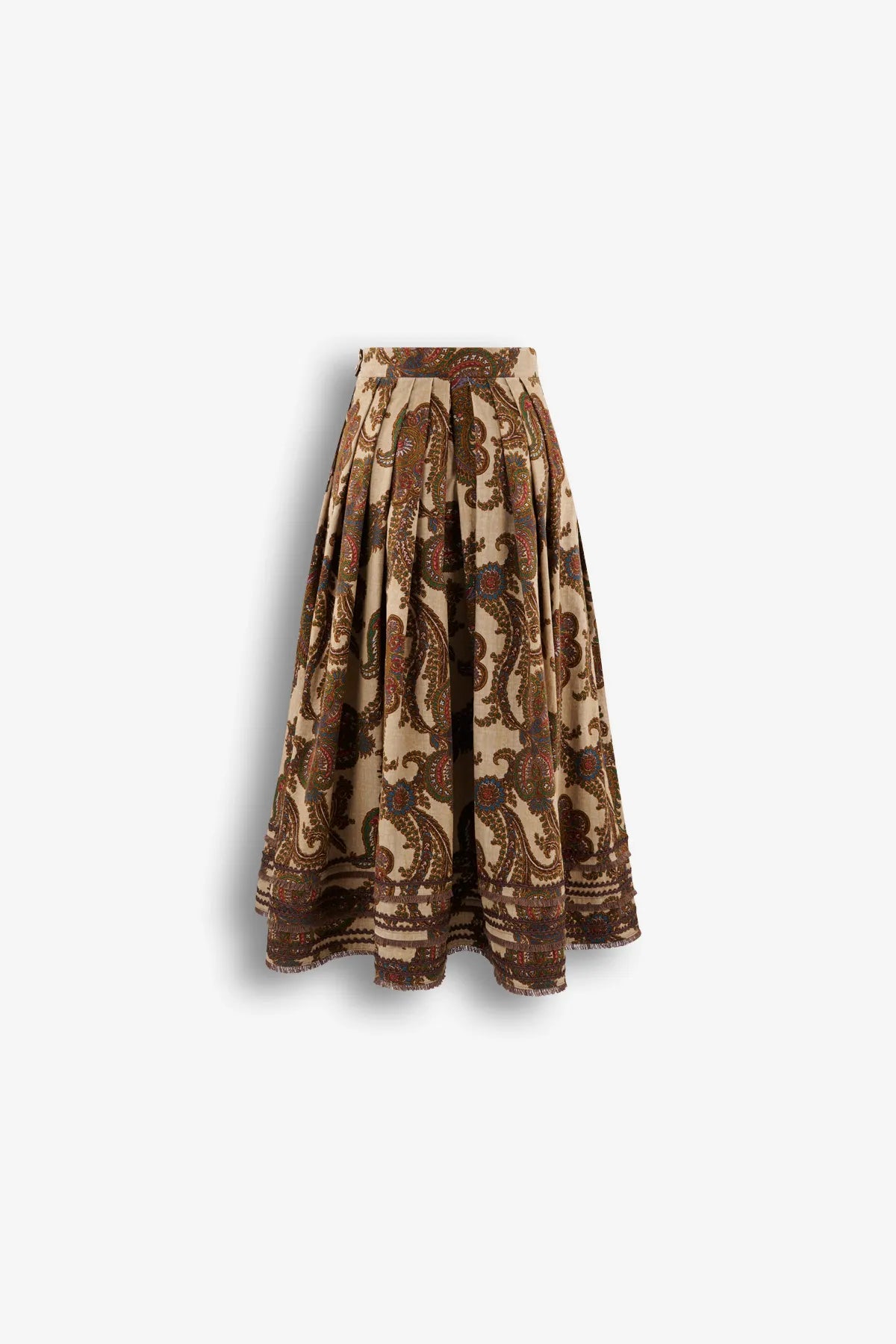 Faltenrock im Paisley Print 02