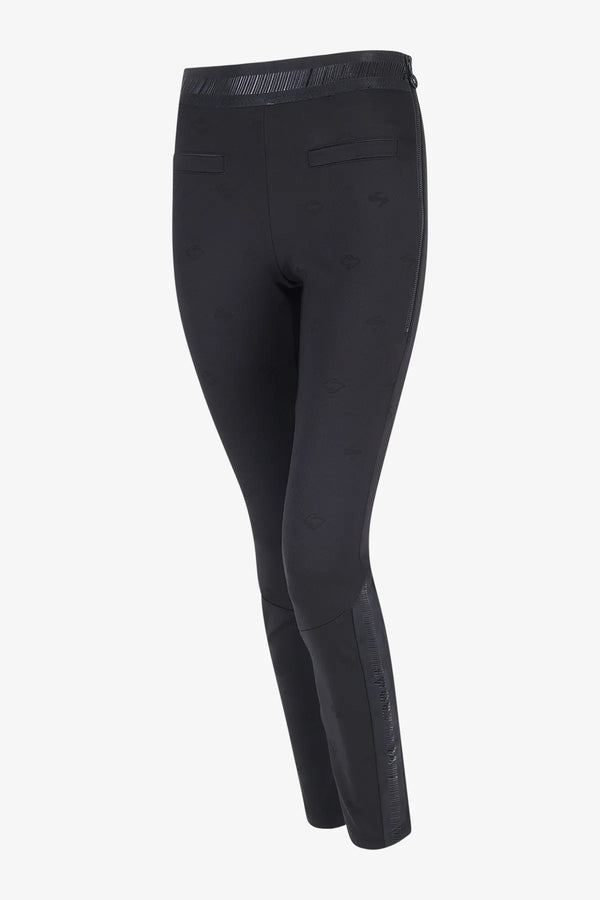 Schmale Jersey-Hose mit Monogramm 01