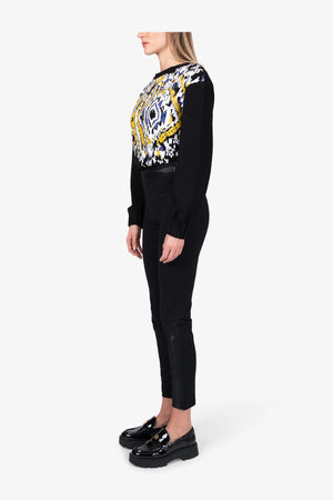 Schmale Jersey-Hose mit Monogramm 04