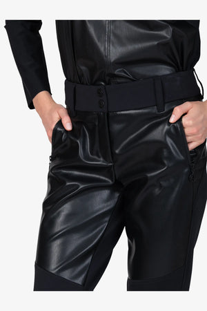 Schmale Hose mit Kunstleder 06