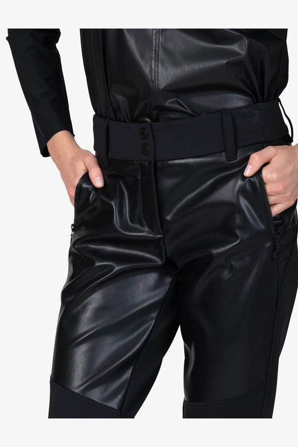 Schmale Hose mit Kunstleder 06